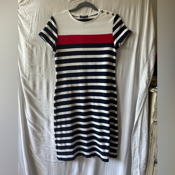 Chaps Striped Nautical Dress - Picture 3 of 9